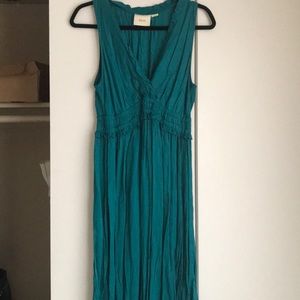 Anthropologie Maeve Green Sundress